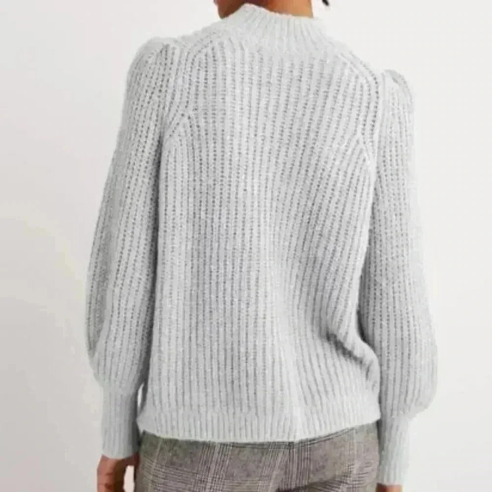 Spanx Ribbed Fluffy High Neck Jumper - Picture 2 of 5